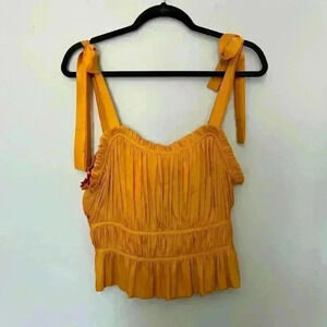 Rachel Zoe Mustard Top Size M - NWT